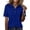 Blue #011, variant on Polo Shirts for Women Golf Button Collared Summer Short Sleeve Tops Lightweight Work Polo Shirt Womens Blouses, S