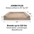 thumbnail image 2 of FurHaven Plush & Suede Full Support Orthopedic Sofa Pet Bed for Dogs & Cats - Almondine, Jumbo Plus, 2 of 12