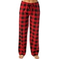 thumbnail image 1 of Pantalon de Pyjama à Carreaux pour Femmes en Jersey 100 % Coton Vêtements de Nuit, 1 of 3