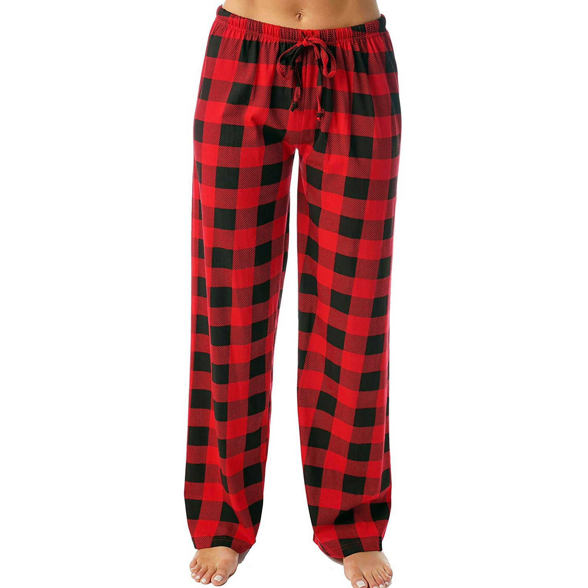 Biinggo 100 Cotton Jersey Women Plaid Pajama Pants Sleepwear Other M
