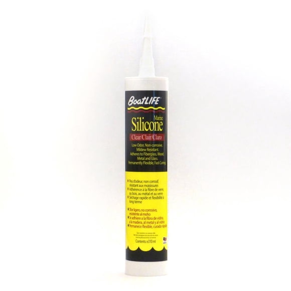 Life Industries - BoatLife Caulk Sealant 1150 BoatLIFE; Use To Seal Large Cracks And Opening In Boat; Compatible With Fiberglass/Metal/Plastic/Wood; Silicone Rubber Caulk; Non-Paintable; Clear
