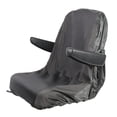 thumbnail image 1 of Lawn Mower Seat Cover, Waterproof Tractor Seat Cover with 2 Storage Pockets, Medium, Black, 1 of 8
