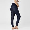 thumbnail image 3 of HORZE Katia Maternity Women's Denim Style Elastic Lightweight High Waist Silicone Full Seat Riding Tights, 3 of 8