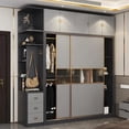 thumbnail image 3 of Clothes Storage Wardrobes Drawers Wardrobe Rack Cabinets Sliding Desing Partition Wardrobe Luxury Armoires De Chambre Furniture My Lux Decor Round, 3 of 17