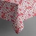 thumbnail image 5 of Red Christmas Reindeer Pattern Square Tablecloth,Waterproof Square Table Cover,Wipeable Spillproof Washable Table Cover for Home Kitchen Party Decor 52"x52"(132x132cm), 5 of 6