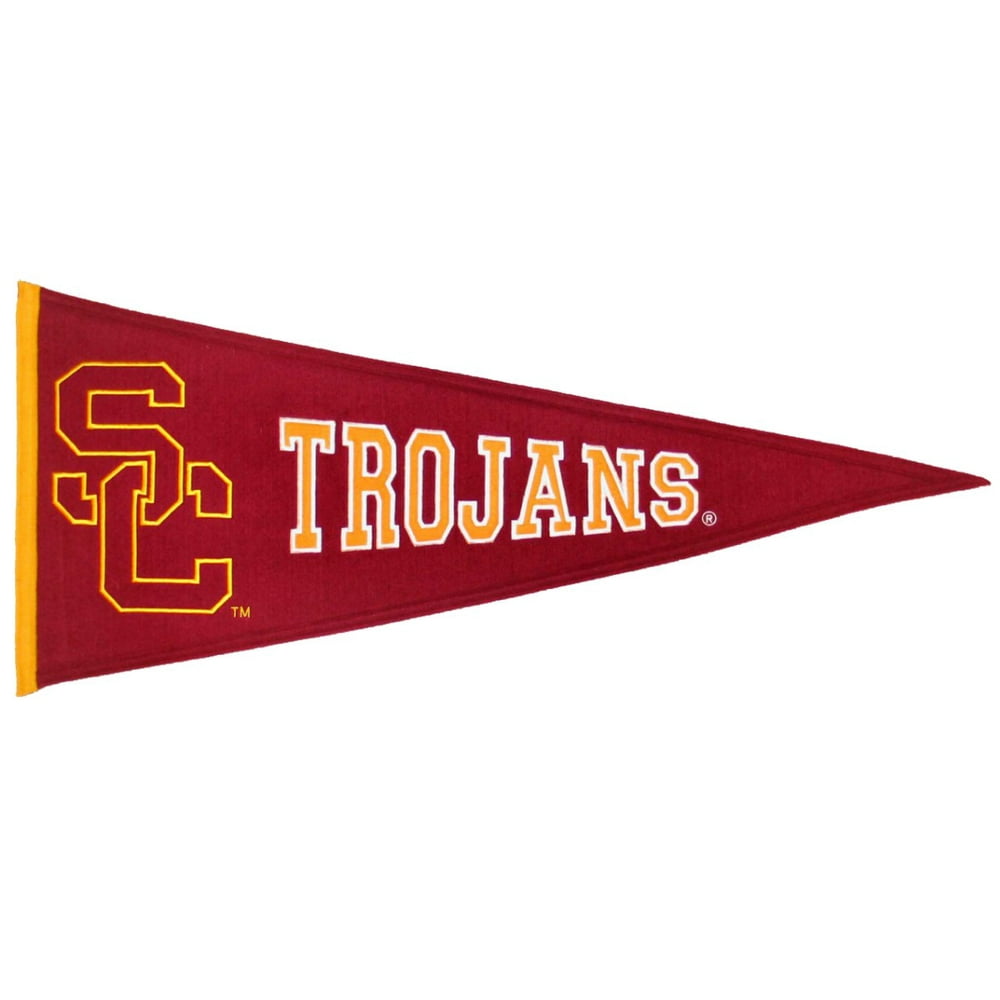 usc-trojans-ncaa-winning-streak-traditions-pennant-13-x-32