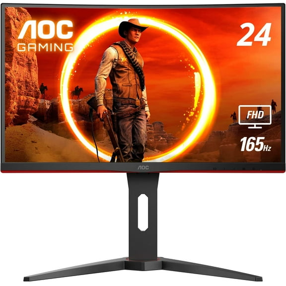 AOC C24G1A-B 24" Full HD (1920x1080) 144Hz 1ms Curved LED FreeSync Monitor, Black