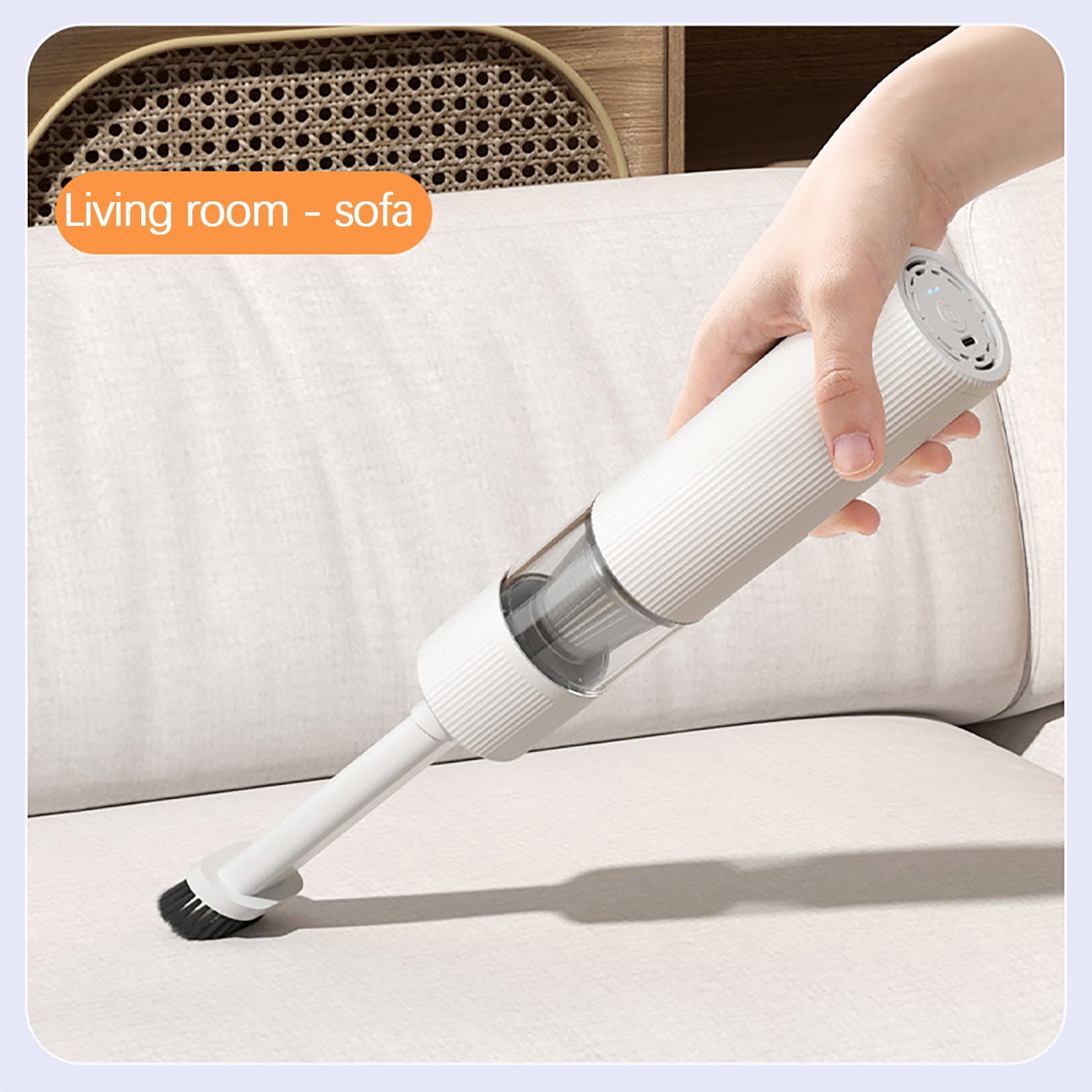 FHBVT 4000PA Car Vacuum Cleaner Portable High Power 50W Type-C Rechargeable 1200mAh Battery Wet Dry Handheld Auto Vacuum for Car Interior Home Office Keyboard Pet Hair Dust Cleaning Kit