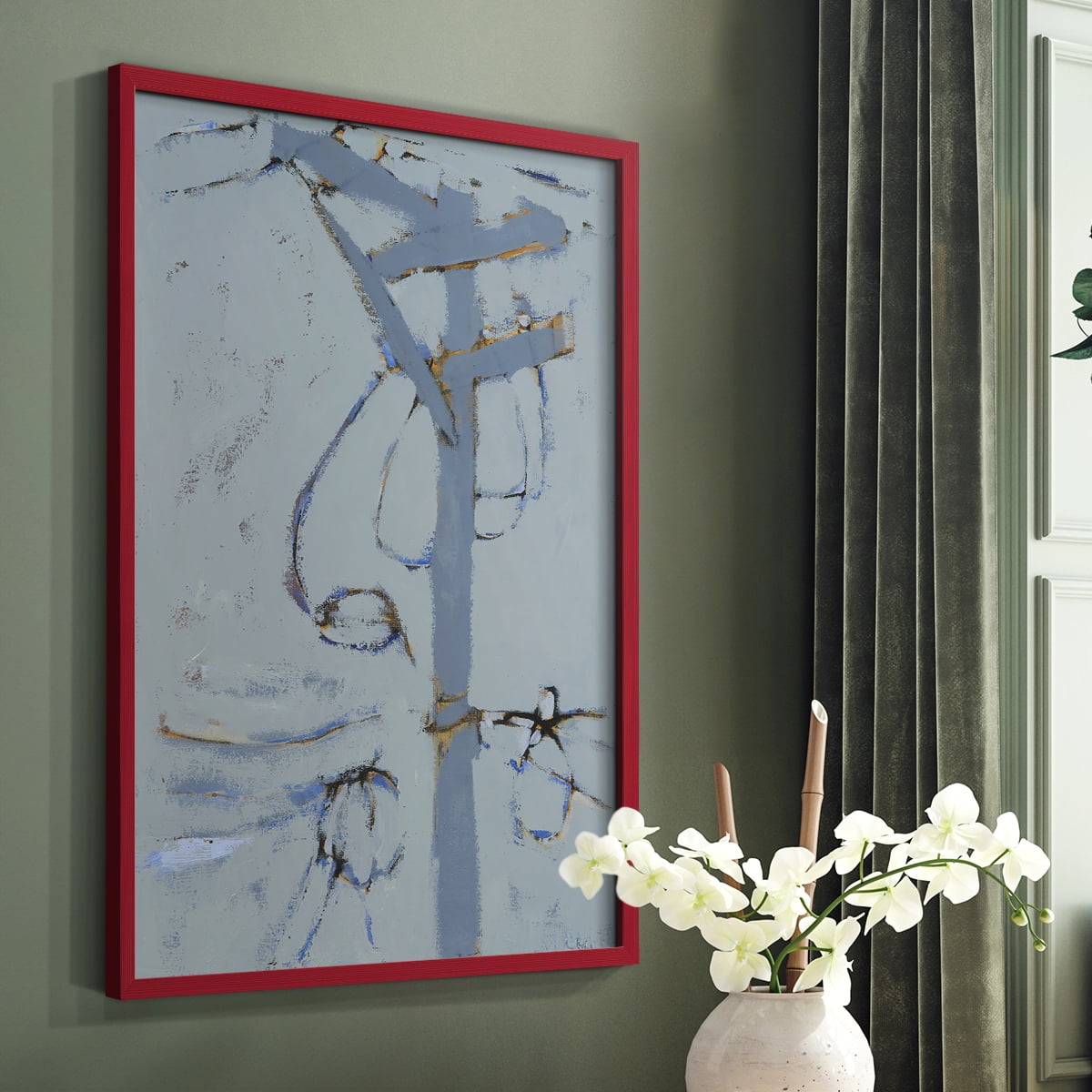 Wires VI Framed Print - Solid Wood in Single Picture Frame Solid Wood 2 Framed Print
