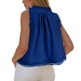 thumbnail image 5 of NIEWTR Women's Square Neck Tank Top Sleeveless Double Lined Basic Tops Sharp Collection Womens Tank Summer Tank (S,A180-Blue), 5 of 7