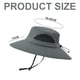 thumbnail image 2 of Sombrero para el sol para hombres y mujeres, impermeable, de ala ancha, plegable, para pesca, senderismo, jardín, safari, playa, 2 of 5