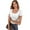 White, variant on Luniro Women's Basic Tops Scoop Neck T Shirts Ribbed Knit Slim Short Sleeve Tee Clothes Trendy 2025