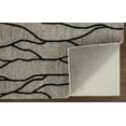 thumbnail image 4 of Fadden Minimalist Abstract Wool Area Rug, Warm Taupe/Black, 9ft-6in x 13ft-6in, 4 of 5