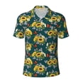 thumbnail image 2 of Daiia Sunflowers Pattern Men’s Polo Shirts,Solid Deck Shirt,Classic Fit, Breathable Cotton Polo for Casual and Sport Wear-Large, 2 of 7