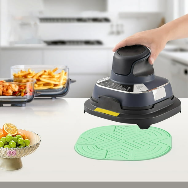 Tapete de silicona para freidora de aire, tapete aislante grueso para tapa de olla, antideslizante, resistente al calor, plegable y portátil, silicona de grado alimenticio, para cocinar en