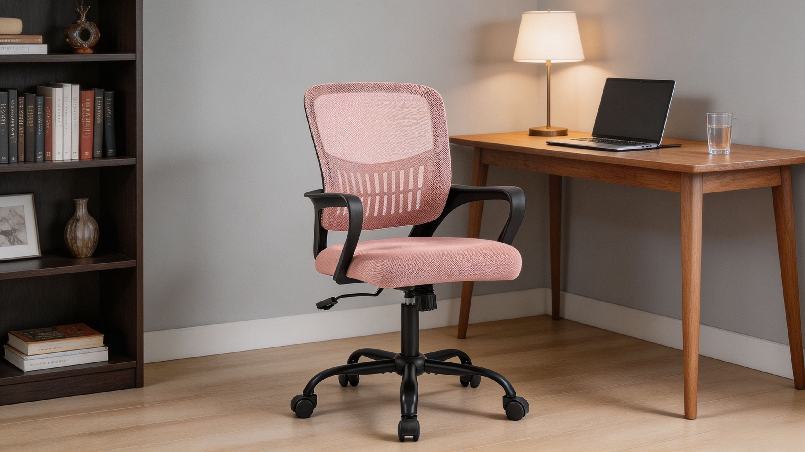 Ergonomic Adjustable Back Computer Chair with Lumbar Support and Armrests - Multiple Colors