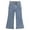 Light Blue-2731, variant on KIDSCOOL SPACE Big Girls Jeans,Raw Edge 3 Buttons Stretchy Bell-bottom Denim Pants,Blue,8-9 Years