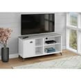 thumbnail image 4 of Monarch Specialties 48 in. L TV Stand, 1 Door, 4 Shelves, Faux Concrete, Brown Reclaimed Wood-Look, 4 of 4
