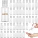 thumbnail image 1 of 100 botellas de viaje con tapa abatible, contenedores de plástico transparente de 30 ml para viajes, botellas portátiles a prueba de fugas, contenedores cosméticos vacíos rellenables para champú líqui, 1 of 6