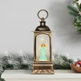 thumbnail image 5 of 9" Christmas Musical Snow Globe Lantern, Angel LED Lighted Snow Globe with Glitter, 6H Timer for Holiday Home Decor, 5 of 6