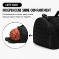 thumbnail image 6 of ZAVTYN 40L Gym Duffle Bag, Sports Workout Holdall and Weekender Tote for men with Shoe Compartment, Detachable Shoulder Strap and MOLLE Webbing, 6 of 8