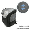 thumbnail image 5 of Airline Approved Dog and Cat Backpack Carrier for Small Dogs - Water, Stain Proof Dog Hiking Backpack with Mesh Cover, Waist Belt - BLACK-GRAY, 5 of 7