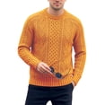 thumbnail image 4 of Miqool Men's Pullover Sweater Cable Knit Chunky Sweater Classic Casual Crewneck Sweaters with Ribbing Edge, 4 of 9