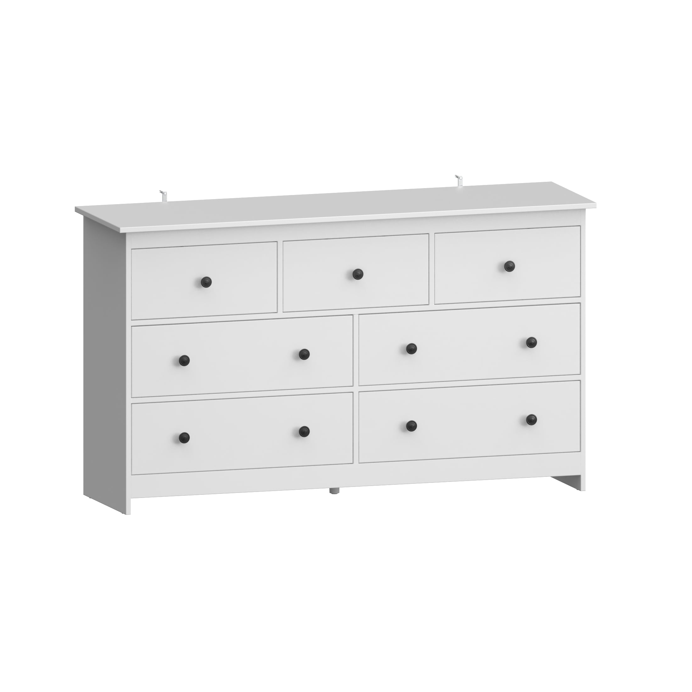 YouTrend 7 Drawer Dresser,White Dresser for Bedroom Drawer Organizer Storage Drawers,Wood Adult Storage Cabinet Living Room Hallway