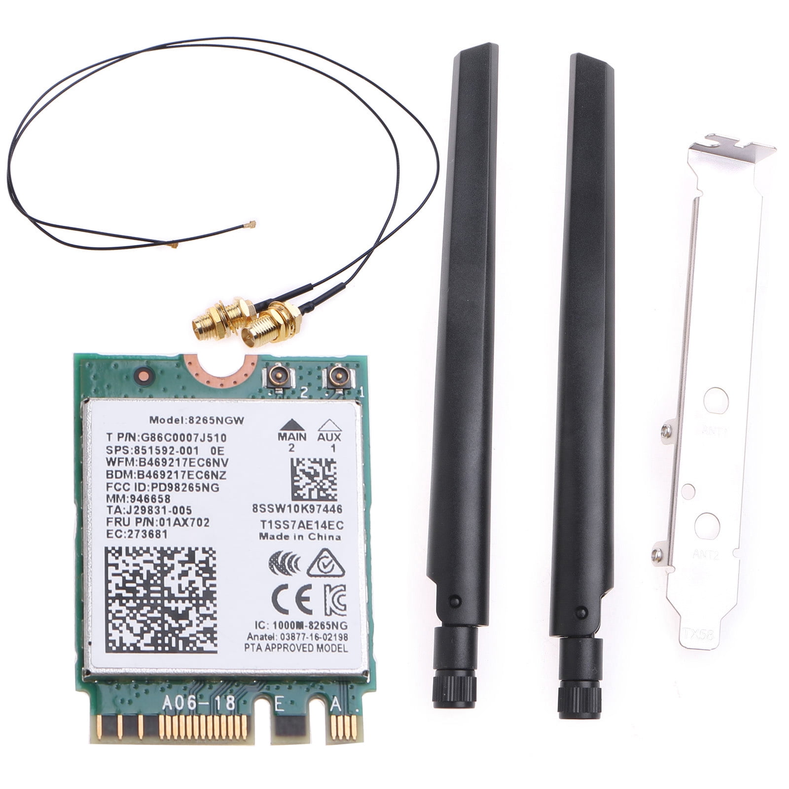 AOOOWER Dual Band 2.4G/5Ghz Wifi Intel 8265NGW Wireless-AC 8265 NGFF 802.11ac 867Mbps 2x2 MU-MIMO WIFI 4.2 Card - Walmart.com