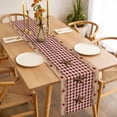 thumbnail image 3 of Western Texas Star Vintage Table Runner - 90 Inch Long, Kitchen Dining Table Runner Dresser Scarves, Rustic Wreath Wood Red Plaid Farmhouse Decor for Coffee Tables Wedding Party Banquet, 3 of 8