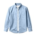 thumbnail image 3 of StSilkitty Button down Shirts for Men Long Sleeve Stand Collar Dress Shirt with Pocket Lightweight Soft Office Work Tops, 3 of 7