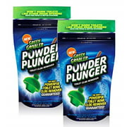 Green Gobbler POWDER PLUNGER Toilet Bowl Clog Remover | Toilet Clog Eliminator | Toilet Plunger - 2 Pack