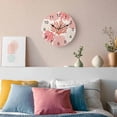 thumbnail image 3 of Wall Clock Pink Red Coral Clocks PVC Silent Non-Ticking Battery Operated Decorative Ocean Marine Life Round Clock for Home Living Room Kitchen Bedroom Office School Wall Decor 10 Inch, 3 of 9