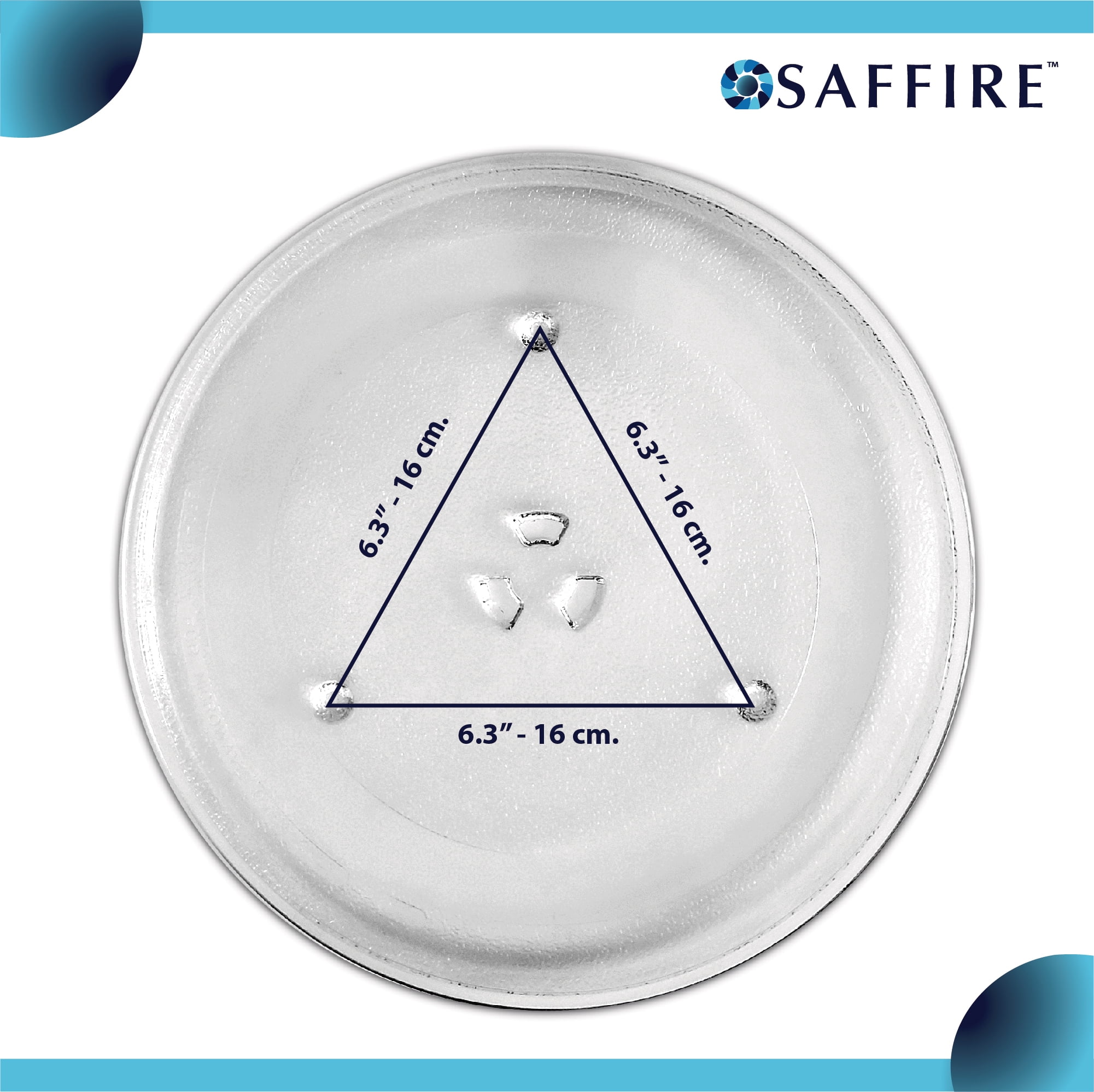 Saffire 12.5"- 31.75 cm Glass Microwave Turntable Plate for GE WB39X10002 and WB39X10003