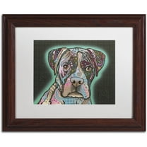 Trademark Fine Art "Love Thy Boxer" Canvas Art by Dean Russo, White Matte, Wood Frame