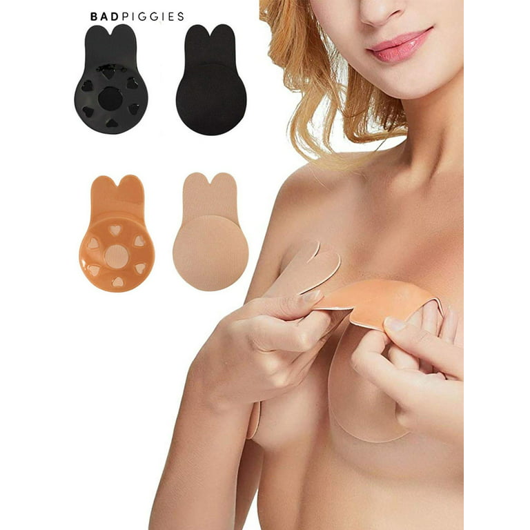 BadPiggies 2 Pairs Rabbit Ear Women Invisible Bra Self Adhesive Strapless  Backless Breathable Lifting (A to F) Cup