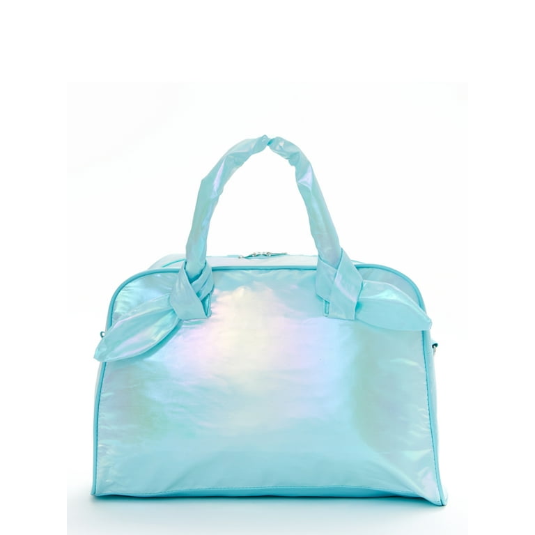 Wonder Nation Girl s Iridescent Floral Weekender Duffle Handbag