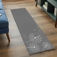 thumbnail image 4 of 2x6 Kitchen Runner Rug, Grey Dandelion Non-Skid Rubber Backing Large Rectangle Rugs - Living Room Bedroom Home Office, Abstract Art Simple Floral Indoor Floor Mat Carpets Washable Rug, 4 of 9