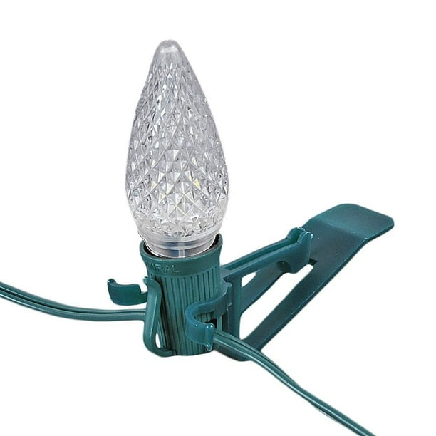 Novelty Lights 39032 Clear All in One Christmas Light Clip, C7/C9 Base