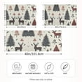 thumbnail image 2 of Yayeee Pillowcase Standard Size Set of 2 Satin Wrinkle Resistant Pillow Case, Beige Christmas Forest, 2 of 8