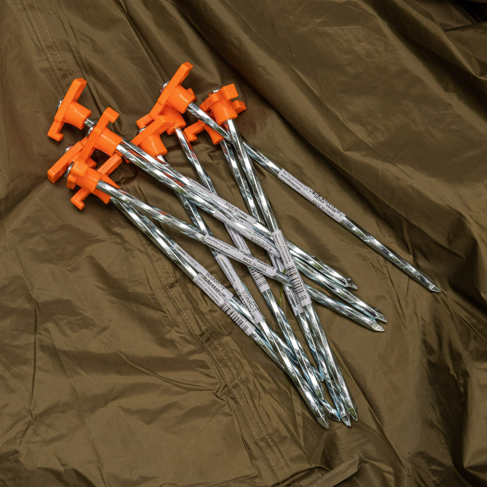 (6 Pack) ASR Outdoor Orange Universal Galvanized Twisted Metal PVC Camping Gear Canopy Tent Stakes - image 4 of 7
