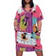 thumbnail image 1 of Vestido de noche para mujer prenda holgada con bolsillos estilo RETRO de los años 60 gatos modernos de mediados de siglo para verano, 1 of 7