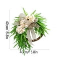 thumbnail image 3 of Artificial Magnolia Flower Wreath,Spring Summer Front Door Decor,Indoor Outdoor Hanging Flower Decoration,Seasonal Floral Wreath,Multicolor Silk Flowers,DIY Home Wedding Party Decor, 3 of 6