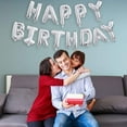 thumbnail image 4 of Happy Birthday Balloons Banner (3D Silver Lettering) Mylar Foil Letters | Inflatable Party Decor and Event Decorations for Kids and Adults | Reusable, Ecofriendly Fun, 4 of 7
