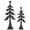 Black, variant on Sziqiqi Gold Cast Iron Christmas Tree Figurines Set of 2, Heavy Duty Tabletop Decor for Fireplace Mantel Coffee Table Shelf Desk 11.8" and 9.4"