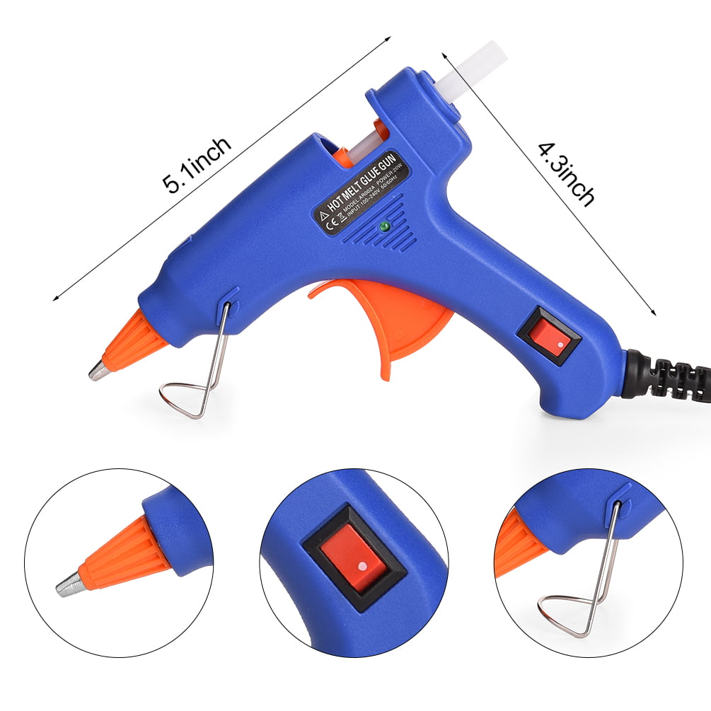  Hot Glue Gun, Upgraded 20W High Temp Mini Hot Melt Glue Gun Kit  with 50pcs Glue Sticks(4.0'' x 0.27) for DIY Projects, Arts and Crafts,  Home Quick Repairs & Sealing, Artistic