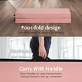 thumbnail image 3 of Gymnastics Mat 4x6x2, Folding Exercise Mats with Carrying Handles for Gymnastics for Home 4 Folding Tumbling Mat for Indoors 2 Inch Thick Portable Gym Mat for Adults, Pink, 3 of 7