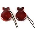 thumbnail image 4 of 2 Pcs Castanet Traditionnel en Bois Castanets de Danse Flamenco avec Corde Clap de Main Instrument de Musique Orff, 4 of 7
