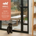 thumbnail image 2 of Hakuna Pets Small Black Glass Sliding Door Patio Pet Door, With Lockable Flap, Suitable for Most Sliding Doors, For Dogs & Cats, 2 of 9