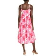 thumbnail image 2 of IPPONELLI womens  Tiered Midi Dress, m, Pink, 2 of 3